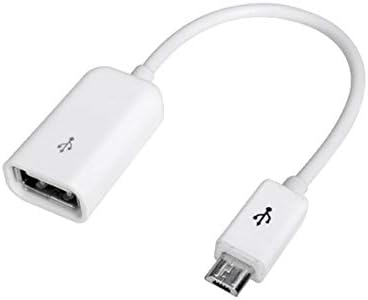 OTG MicroUSB Compatible with Your Pebble Gear Frozen 7" Kids, Toy Story 7" Kids, Mickey and Friends 7" with Full Speed On-The-Go Power (White 2 Pack)
