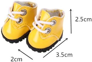 3 Pairs of Doll Shoes Suitable for 17cm Dolls, 3 Colors Suitable for Different Clothing Styles, 17cm Doll Accessories (Colors F)