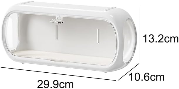 Clear Display Case for Figure, Dustproof Storage Organizer Box with Magnetic Door, Display Showcase for Collectibles Action Doll(1, Medium White)
