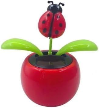 1 Pcs Red Solar Dancing Flower Car Dashboard Decorations - Funny Solar Powered Dancing Flower Pot Car Ornaments Flower Swinging Decoration for Car Decor,Solar Power Kits Learning and Education