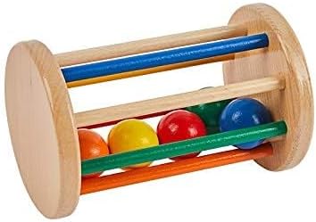 Spinning Drum Toy Play Kit for 6-12 Months Infant,Wooden Spinning Rainbow Baby Toys, Learning & Education Toys for Early Development