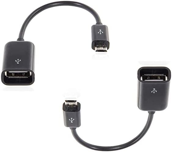 OTG MicroUSB Compatible with Your Pebble Gear Frozen 7" Kids, Toy Story 7" Kids, Mickey and Friends 7" with Full Speed On-The-Go Power (Black 2 Pack)