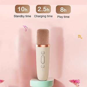 Karaoke Machine for Kids Portable Speaker with Wireless Microphone for Illusionary Flowing Light,Karaoke Toys Gifts for Girls & Boys Ages 4-12 +Year Old Birthday Party