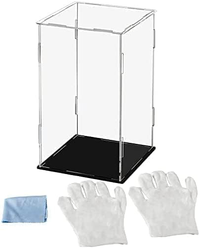 Display Case 5.9x5.9x9.8inch,15x15x25cm for Collectibles Assemble Clear Acrylic Box Alternative Glass Case for Display Action Figures Home Storage Organizing Toys
