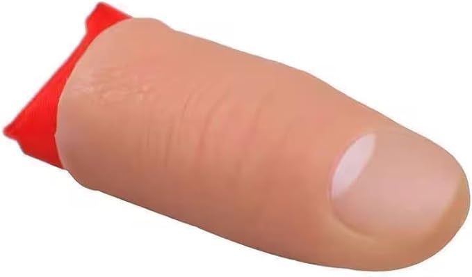 2Pcs Thumb Tip Magic Tricks, Fake Thumb Tip Magic Trick Gimmick Fake Thumb Tip Silk Vanish Magic Disappearing Silk Magic Thumb,Magician Accessory Magic Kits and Accessories,Novelty and Gag Toys