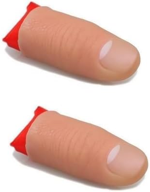 2 Pcs Fake Thumb Tip Magic Tricks,Fake Thumb Tip Silk Vanish Magic Disappearing Silk,Fake Thumb Tip Magic Trick Gimmick Magician Accessory Magic Kits and Accessories,Novelty and Gag Toys