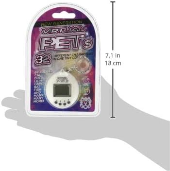 Funtime Gifts Virtual Pets Key Chain Toy 49-in-1, Cyber Pet for Kids Including Alien, Robot, Cat, Dog, Dinosaur and More, Portable Style Interactive Toy (Colours May Vary)