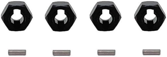 Metal Upgrade Remote Control Car 7mm Hexagonal Connector Fit for 244016 B 124(Black)