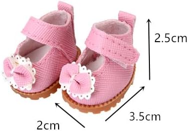 3 Pairs of Doll Shoes Suitable for 17cm Dolls, 3 Colors Suitable for Different Clothing Styles, 17cm Doll Accessories (Colors B)
