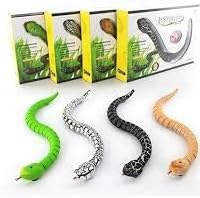 Liberty Imports 16 Inch Remote Control Rattle Snake Toy, Realistic Reptile Robot with Egg Shaped Infrared Receiver, RC Snake Prank Toy Ideal Gift for Kids or for Adults (White)