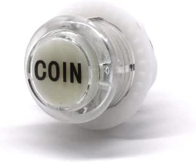 Arcity 4 Pcs/Lot 24mm Arcade LED Push Buttons Illuminated Player 1P 2P Coin Lit with Microswitch for Arcade Machine Games Console Parts 5V White New