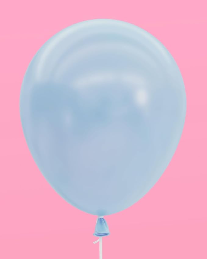 xo, Fetti Blue, Pearl White, Clear, Silver, Latex Balloons - 25 pk, 12" | Cloud Nine Bachelorette Party Decorations, Birthday Party Supplies, Bridal Shower, Boy Baby Shower, Winter Holiday