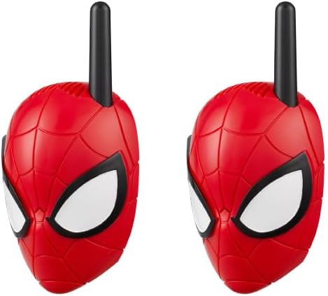 eKids Walkie Talkies for Kids, Static Free and Extended Range, Indoor and Outdoor Toys (Spiderman)