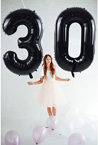 TONIFUL 40 Inch Large Black Number 18 Balloons Giant Digital 18 or 81 Helium Foil Mylar Big Number Balloons for 2026 Graduation New Year Eve 18th or 81st Birthday Party 18th or 81st Anniversary