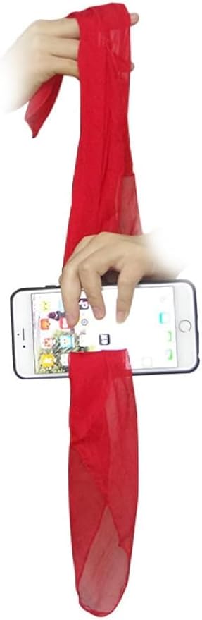 Red Silk Through Phone, Magic Tricks Accessories，Adult Magic Performance Prop Tool，Mentalism Magic for Girlfriend/Wedding Shows or Streets or Party Novelty and Gag Toys