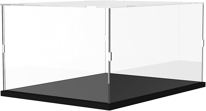 DuvinDD Acrylic Display Case Clear Large Display Box for Lego Star Wars 75375 Starship, for Star Wars Battle of Felucia Separatist MTT (75435), Dustproof Collectibles Showcase (15.7x11.8x7.9inch)