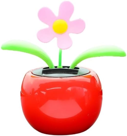 Orange Solar Powered Dancing Flower | Desk, Window, Or Car Decoration Gift Toy | No Batteries Required | Fun Swinging Solar Flower, Learning and Education, Solar Power Kits