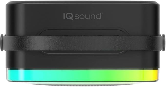 IQ Sound IQ-908K Mini Karaoke Bluetooth Speaker with Wireless Microphone, RGB Lights Surround, Fun Voice Changing in Rechargeable Compact, and Portable Design Ideal Gifts for Kids and Adults (Black)