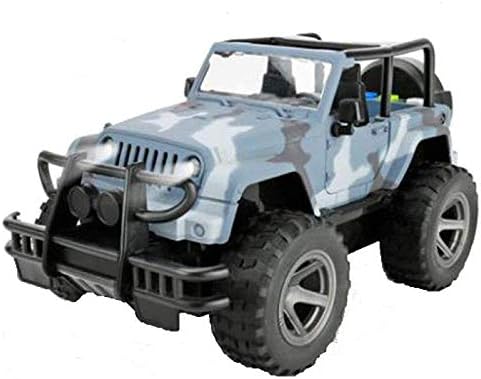 Car Toy 1:16 Off-Road Military Fighter Friction Powered Toy Vehicle with Fun Lights and Sounds