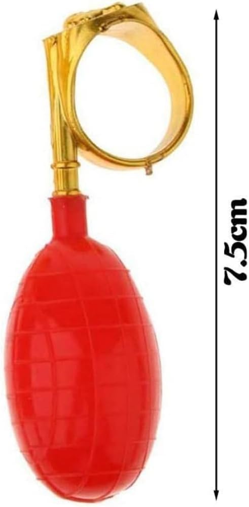 3Pcs Water Squirt Games Water Spray Ring Tricky Spoof April Fools' Day Tricky Prank Games Gag Practical Jokes Novelty and Gag Red