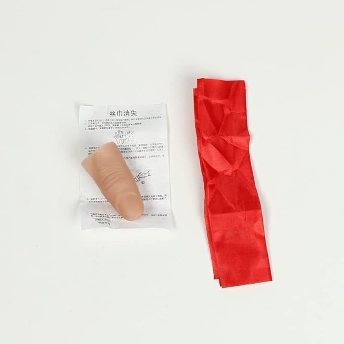 2 Pcs Fake Thumb Tip Magic Tricks,Fake Thumb Tip Silk Vanish Magic Disappearing Silk,Fake Thumb Tip Magic Trick Gimmick Magician Accessory Magic Kits and Accessories,Novelty and Gag Toys