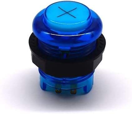 Arcity 6 Pcs/Lot 28mm Arcade LED Push Buttons Illuminated Start Select O X Triangle Square Circle Lit Multi-Colored with Microswitch for Arcade Machine Games Console Parts 5V