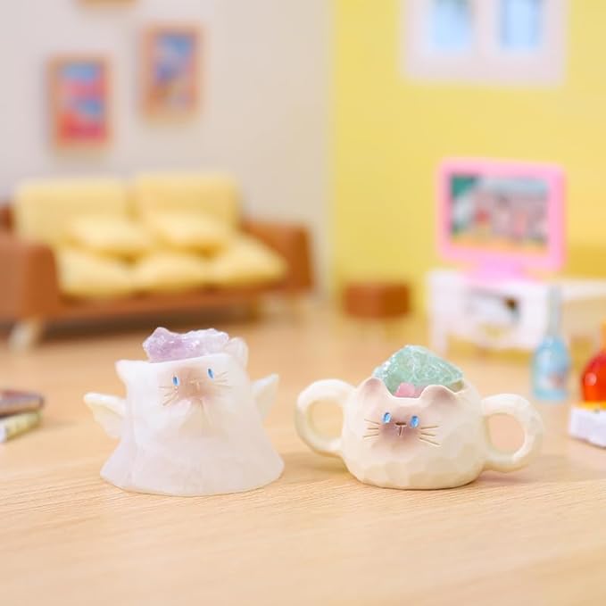 Surprise Box Diamond Crystal Rich Lucky Fortune Cat Theme, Mystery Bag Random Design Action Figures Figurine Collectible Home Desk Car Decoration, Christmas New Year Gift, Single Box-1 Box