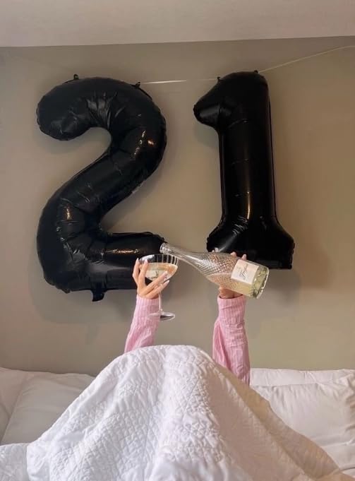 Black Number 100 Balloon - 40 Inch, Birthday Party Decorations, Anniversary & Graduation Supplies