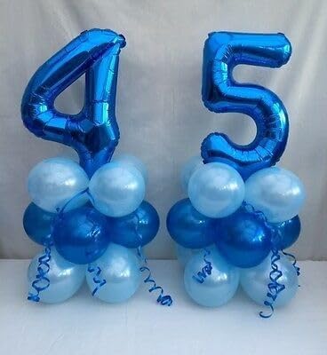 Number Dark Blue Balloon 27, Large Happy 27 Birthday Decoration for Men & Women 2 7 27 72, Foil Number Balloons for Wedding Graduation Celebration Anniversary Supplies