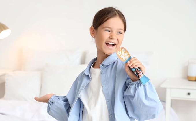 ekids Disney Princess Moana Toy Microphone for Kids, Musical Toy for Girls with Built-in Music, Kids Microphone Designed For Fans of Moana Toys for Girls