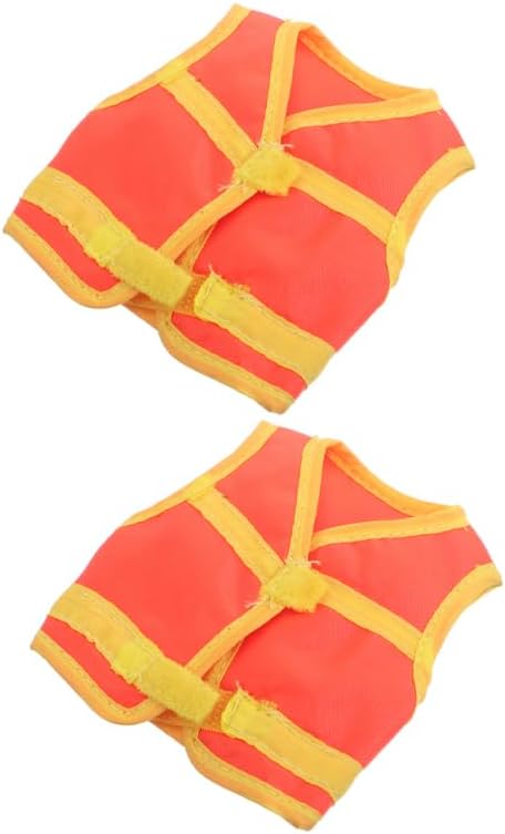 Miniature Construction Vest for Dolls Toy Construction Costume Vest Doll Accessories Safety for 1/6 Soldier Action Figures DIY Dress up Set