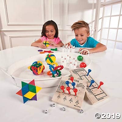 Fun Express Wooden Board Games Set 12 Pack - Classic Travel Games for Kids & Adults | Mini Peg Board Games, Checkers & Tic Tac Toe | Portable Family Game Night Collection for Road Trips & Camping