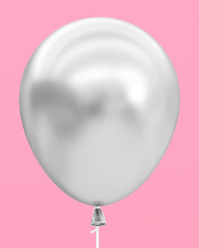 xo, Fetti Blue, Pearl White, Clear, Silver, Latex Balloons - 25 pk, 12" | Cloud Nine Bachelorette Party Decorations, Birthday Party Supplies, Bridal Shower, Boy Baby Shower, Winter Holiday
