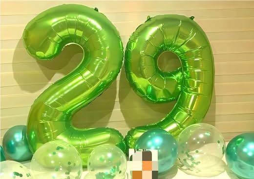 40 Inch Big Light Green 9 Balloon Number, Jumbo Giant Happy 9th 19 29 39 49 99 Birthday Party Decorations,Light Green Large Nine Mylar Foil Anniversary Birthday Party Engagement Decorations