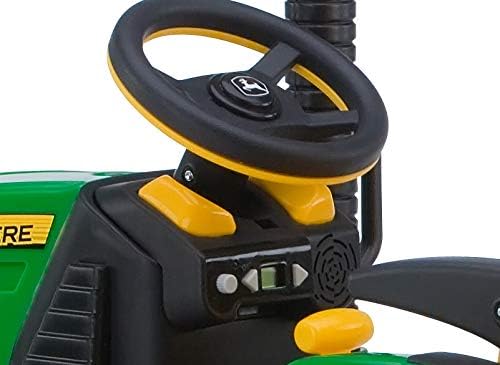Peg Perego John Deere Ground Force Extra-Large 12 volt Ride-On Tractor with Trailer & FM Radio, Durable Design for Kids Ages 3-7