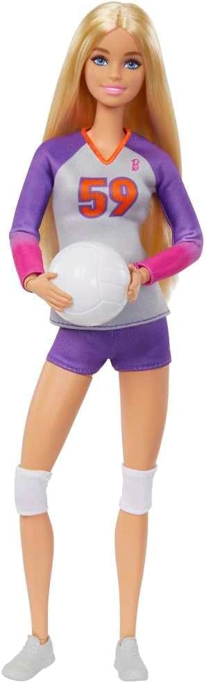 Barbie Doll & Accessories, Made to Move Career Volleyball Player Doll with Uniform and Ball