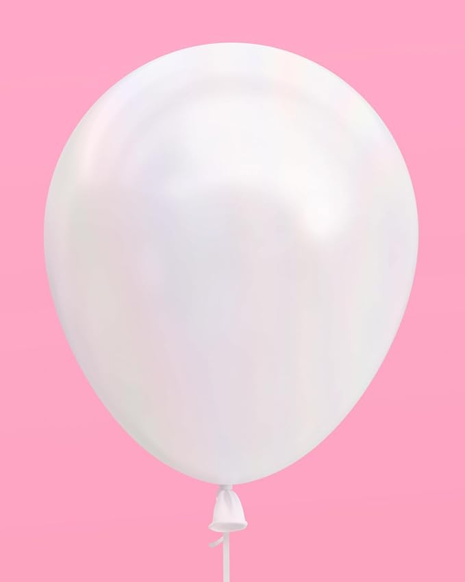 xo, Fetti Blue, Pearl White, Clear, Silver, Latex Balloons - 25 pk, 12" | Cloud Nine Bachelorette Party Decorations, Birthday Party Supplies, Bridal Shower, Boy Baby Shower, Winter Holiday