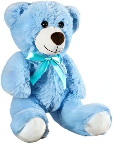 Teddy Bear Stuffed Animals, 13 Inches Teddy Bear Plush Toy Birthday Christmas Valentine’s Day Gift for Kids Girlfriend (Blue)