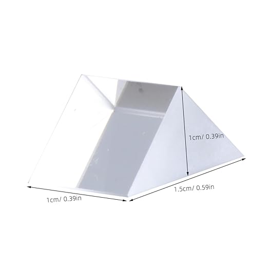 Educational Right Angle Prism for Boys and Learning Triangle Prism Mirror Right Angle Glass for Photography and Education