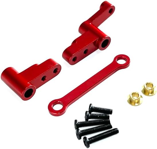 1/14 14301 14302 Remote Control car Modified Accessories Parts Upgrade Metal Steering Group Transmission Components(Red)