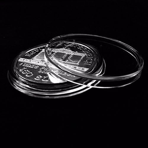 38mm Direct Fit Capsules for Large Silver Dollars including Morgan, Peac,e and Eisenhower (Ike) Dollars - Pack of 50