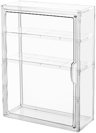 Clear Display Case for Figures, Acrylic Storage Organizers Box with Magnetic Door, Large Dustproof Showcase for Collectibles Action Figure (3, Wall-Mounted Extra Large)