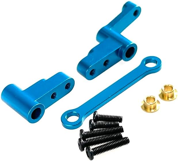1/14 14301 14302 Remote Control car Modified Accessories Parts Upgrade Metal Steering Group Transmission Components(Blue)