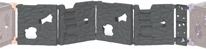 Schleich Eldrador Creatures - 12 PC BattleCave Arena Extension Playset - Includes 12 Walls to Build Your BattleCave Fortress | 42735