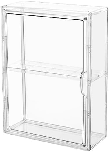 Clear Display Case for Figures, Acrylic Storage Organizers Box with Magnetic Door, Large Dustproof Showcase for Collectibles Action Figure (3, Wall-Mounted Extra Large)