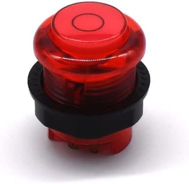 Arcity 6 Pcs/Lot 28mm Arcade LED Push Buttons Illuminated Start Select O X Triangle Square Circle Lit Multi-Colored with Microswitch for Arcade Machine Games Console Parts 5V