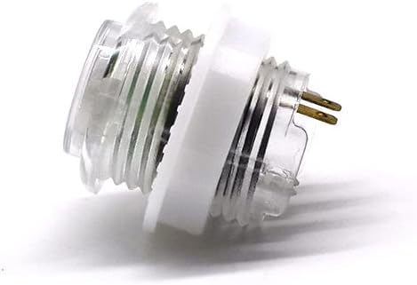 Arcity 4 Pcs/Lot 24mm Arcade LED Push Buttons Illuminated Coin Lit with Microswitch for Arcade Machine Games Console Parts 5V White New
