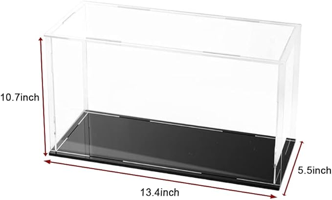 Self-Assembly Acrylic Display Case,Deluxe Dustproof Showcase,Display Cases for Collectibles for Pop Figures Toy Collectibles,Need Remove Protective Film(13.5x6x10.6 inch; 34x15x27cm)