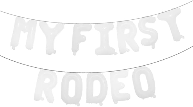 My First Rodeo Party Decoration & Supplies - Banner, Balloons, Backdrop (White)