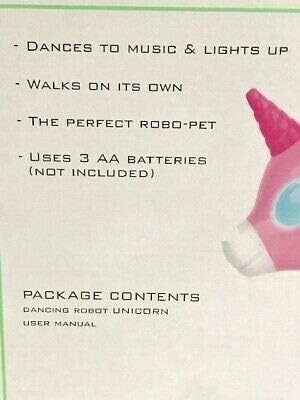 Vivitar Robo Dancing Unicorn Robot Pink